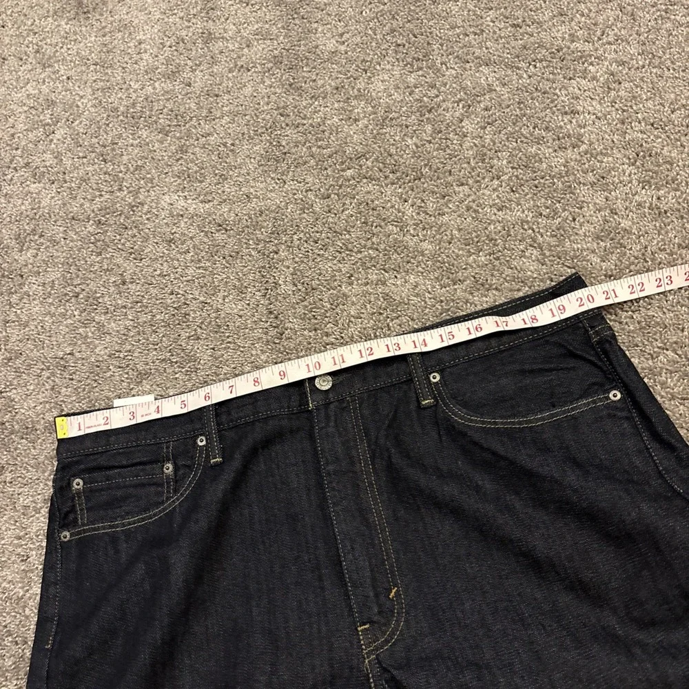Levis 514 Straight Fit Jeans Mens 40x30 Blue Denim Dark Wash Classic Wide Leg